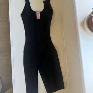 Women’s Black Shapewear Bodysuit with Front Zipper